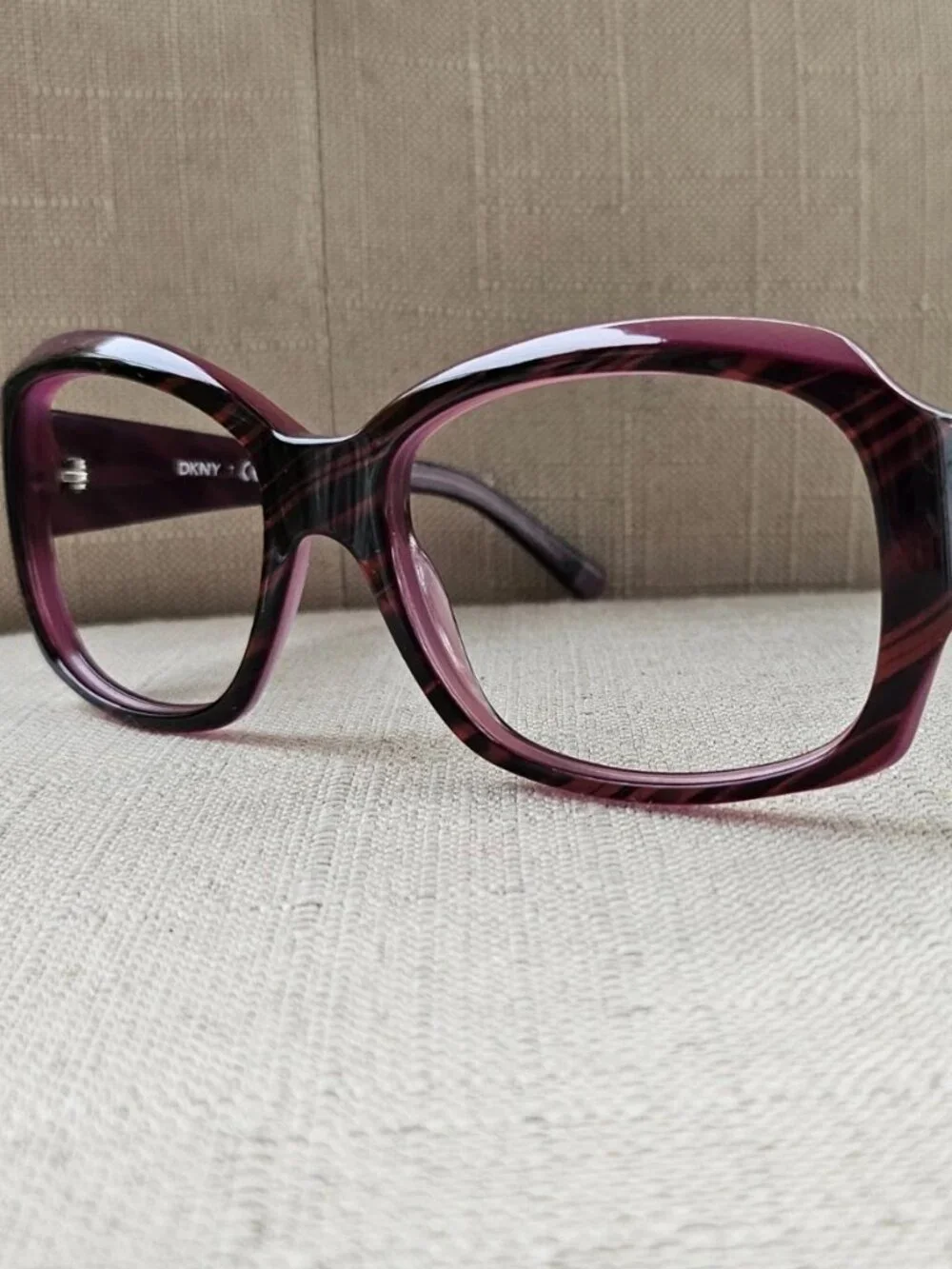 Vintage DKNY Women Eyeglasses Frame Purple/Brown Tone Eyewear Glasses DY4048